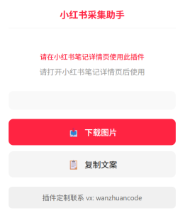 小红书一键采集插件-玩转Code